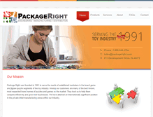 Tablet Screenshot of packageright.com